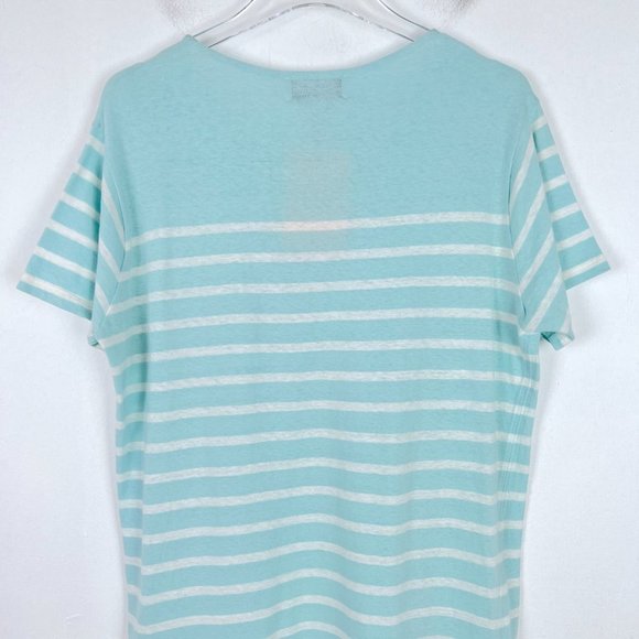 NWT La Ligne New Edie Knit Dress in Pale Blue Ivory Striped Casual Size Small S - Picture 10 of 11